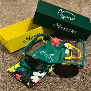 COPY - Masters Floral Sunglasses - Green and Yellow